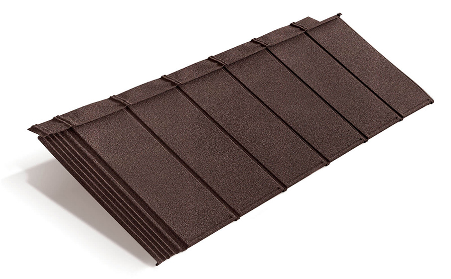 Композитная черепица рядовая Metrotile IPanel Brown
