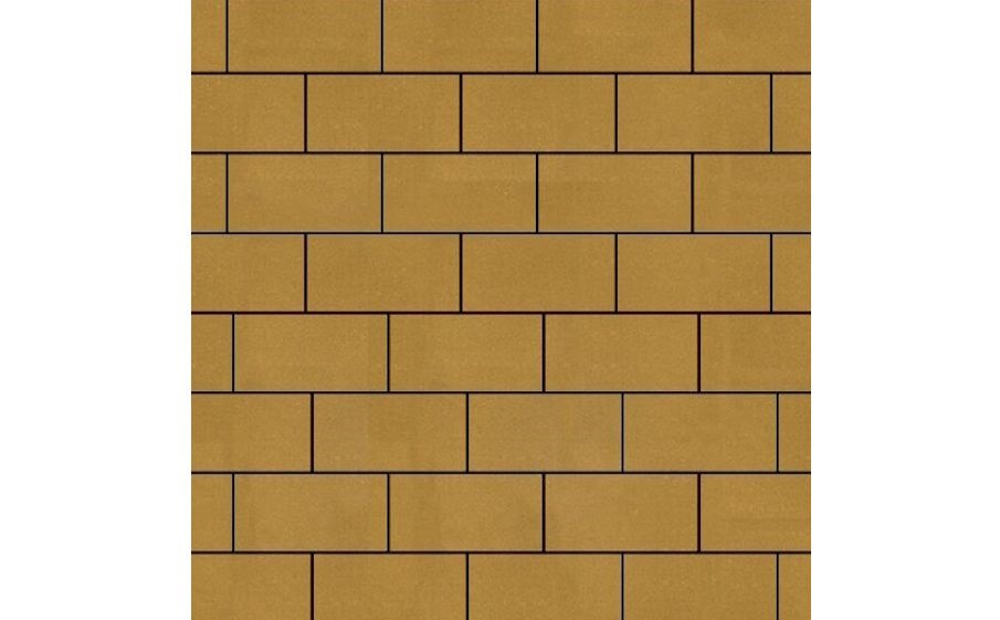 Плитка тротуарная SteinRus Прямоугольник А.6.П.4, гладкая, желтый, 200*100*40 мм