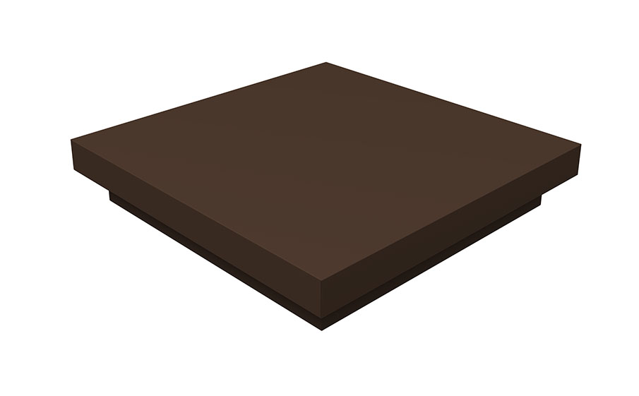 Колпак на столб Grand Line плоский 400*400 мм 0,45 Drap TX с пленкой RAL 8017