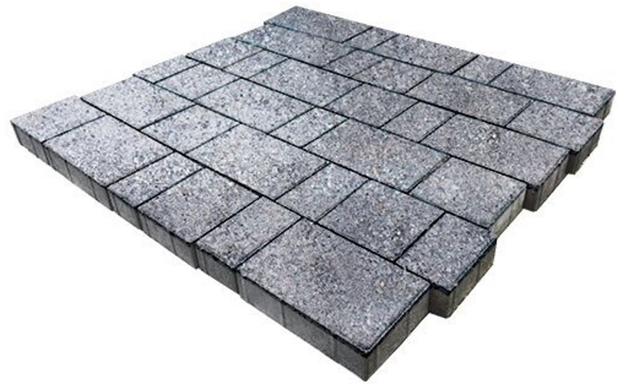 Плитка тротуарная SteinRus Bergamo А.6.Псм.4 Backwash, Ладога, толщина 40 мм