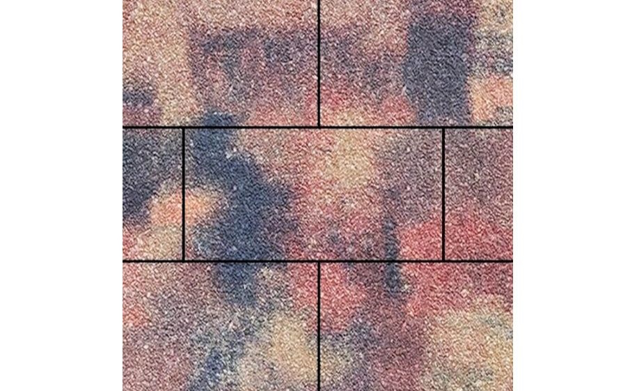 Плитка тротуарная SteinRus, Парк Плейс Б.3.П.8, Native, ColorMix Оригон, 600*300*80 мм