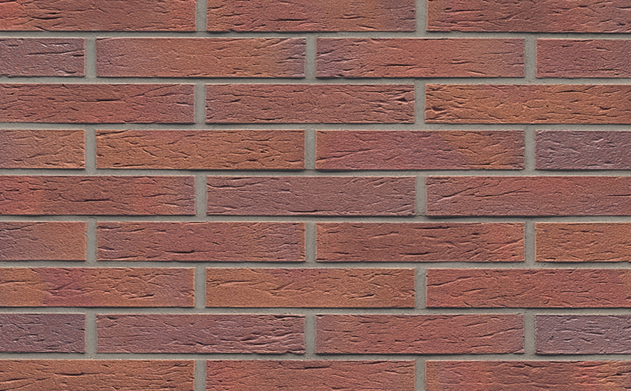 Кирпич клинкерный Muhr 04 Rotbraun-bunt рустик, 290*90*52 мм