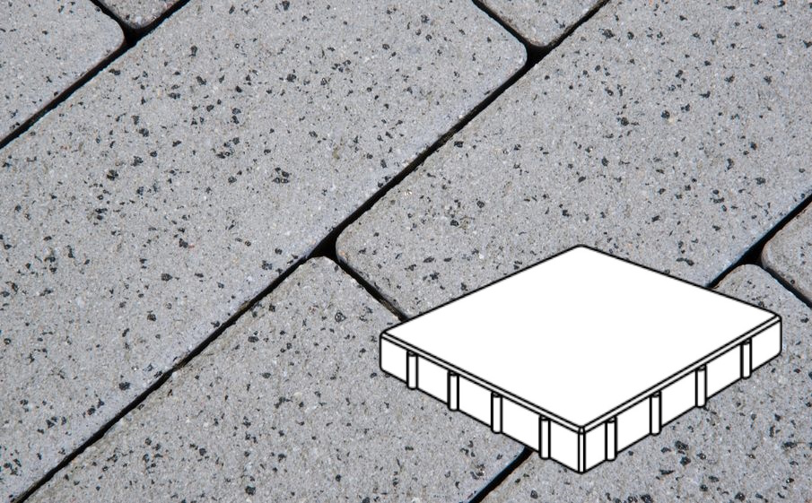 Плитка тротуарная Готика, Granite FERRO, Квадрат В.4.К.10, Белла Уайт, 400*400*100 мм