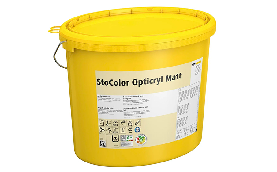 Интерьерная краска матовая StoColor Opticryl Matt, белая, 10 л