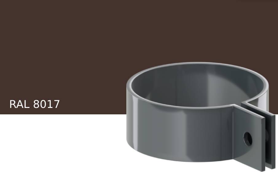Хомут трубы KROP PVC для системы D 130/90 мм, RAL 8017
