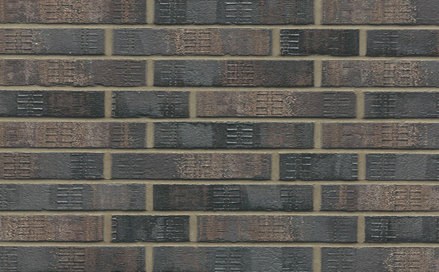 Кирпич клинкерный Muhr 15 F Schwarz-bunt Edelglanz bes. Fuss., 290*90*52 мм