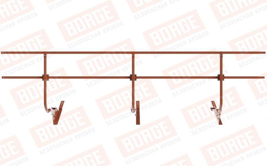 Кровельное ограждение Borge для кровли из композитной черепицы оцинкованное RAL 8004, 300*90 см