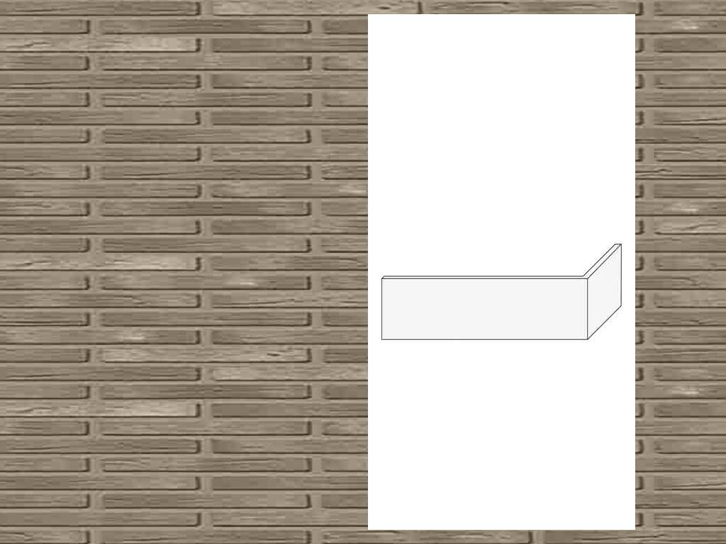 Гибкий кирпич StoCleyer B, угловой элемент 4/4 corner, 71180 бежевый, 400/100*40*4-8 мм 