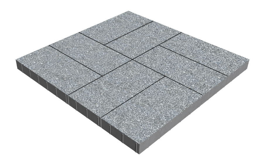 Плитка тротуарная SteinRus Парк Плейс Б.3.П.8, Селигер, Backwash, 600*300*80 мм