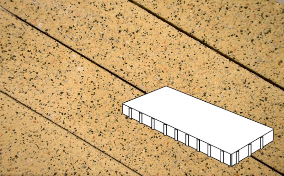 Плитка тротуарная Готика Granite FERRO, Плита Б.10.П.8, Жельтау, 1000*500*80 мм