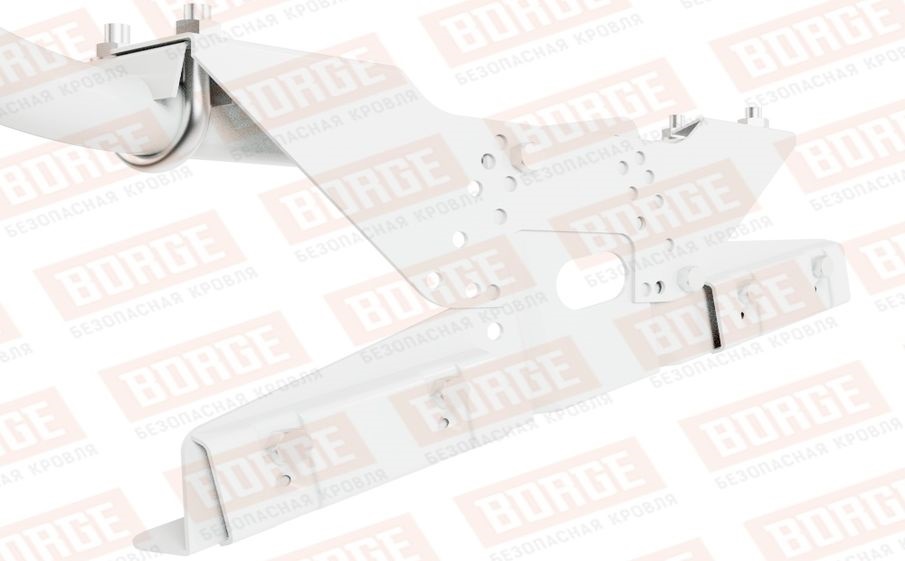 Кровельное ограждение Borge для фальцевой кровли оцинкованное RAL 9003, 300*120 см