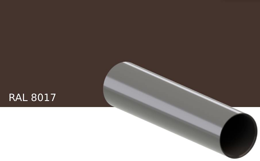 Труба водосточная KROP PVC для системы D 130/90 мм, RAL 8017, 3 м