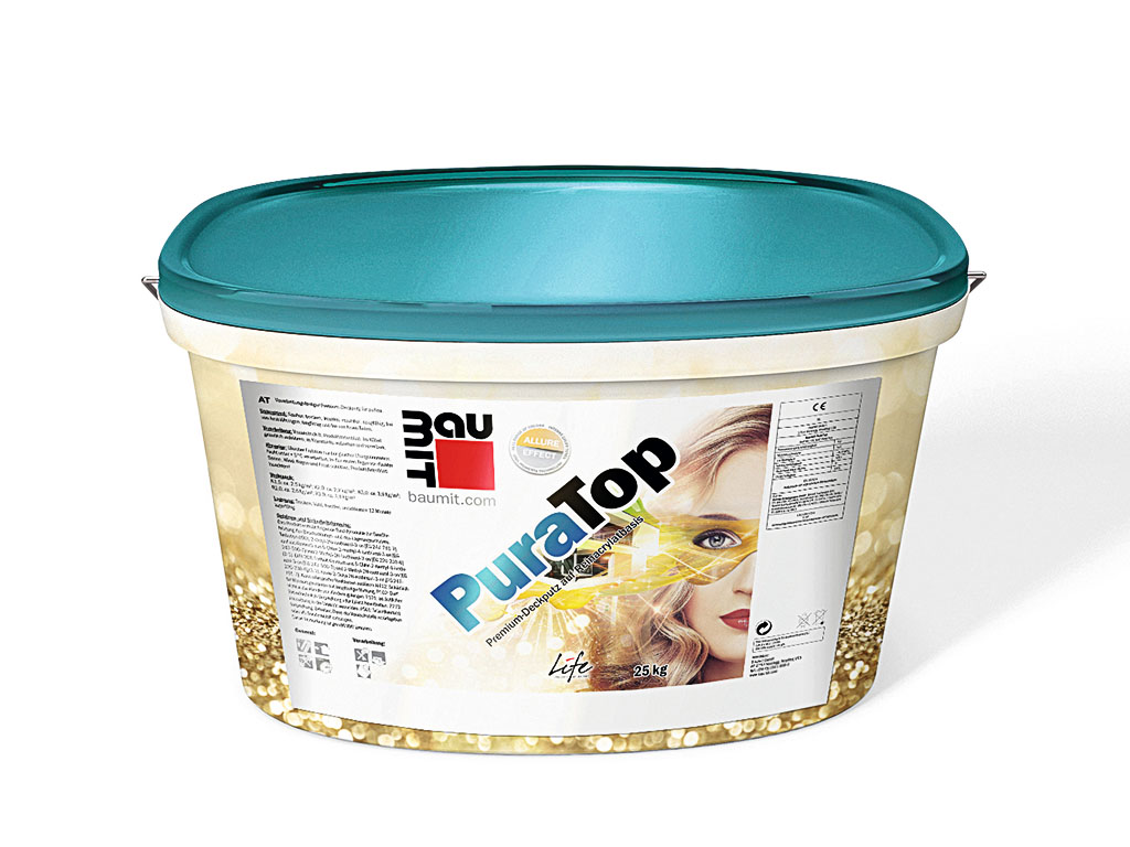 Акрилатная штукатурка Baumit PuraTop, короед 2 мм, база, 25 кг