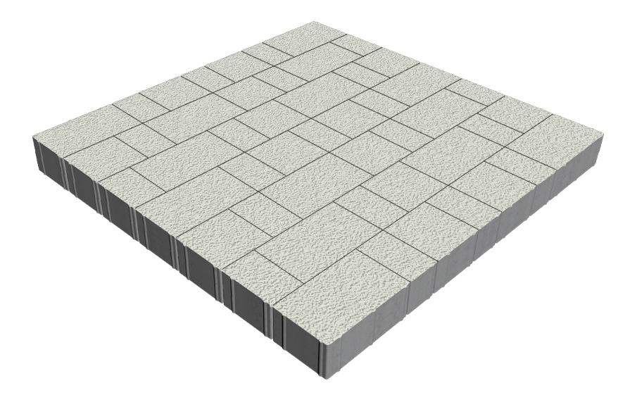 Плитка тротуарная SteinRus Новый город Рид В.8.Псм.8, Native, белый, толщина 80 мм