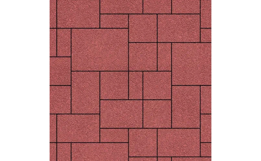 Плитка тротуарная SteinRus Инсбрук Альпен А.7.Псм.4, Native, красный, толщина 40 мм