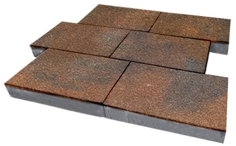 Плитка тротуарная SteinRus, Парк Плейс Б.3.П.6, Native, ColorMix Штайнрус, 600*300*60 мм
