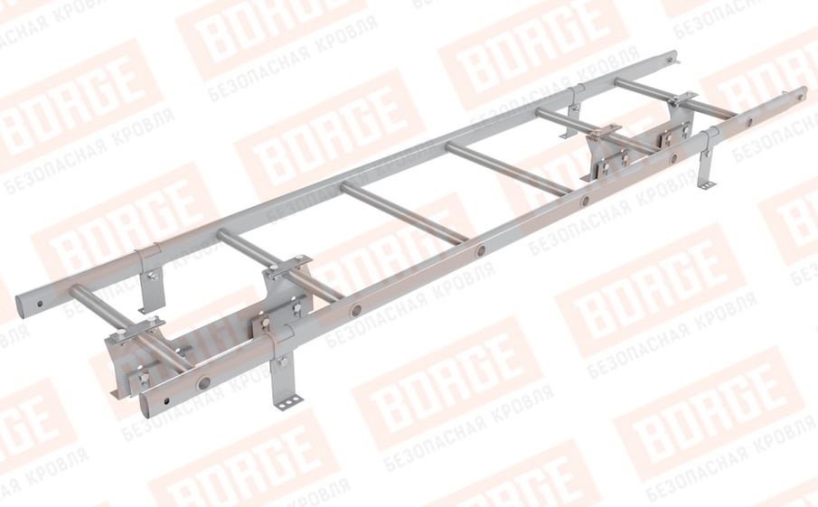 Лестница кровельная Borge для фальцевой кровли оцинкованная RAL 7004, 1,8 м