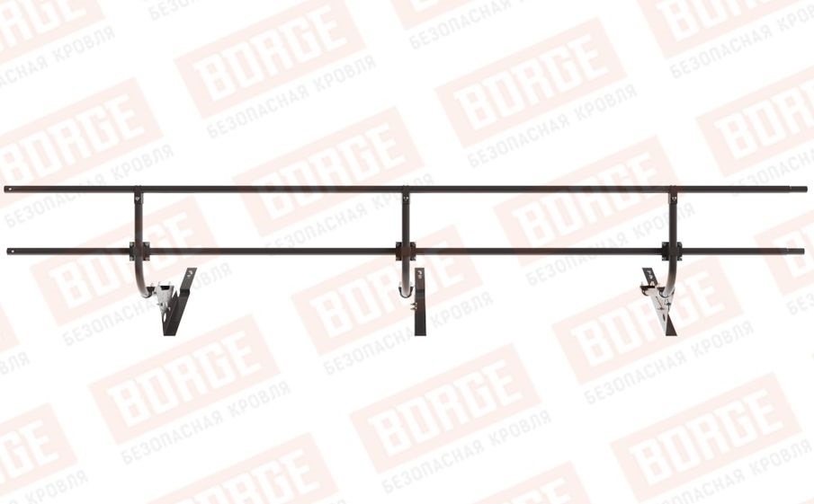Кровельное ограждение Borge для черепичной кровли оцинкованное RAL 8019, 300*60 см