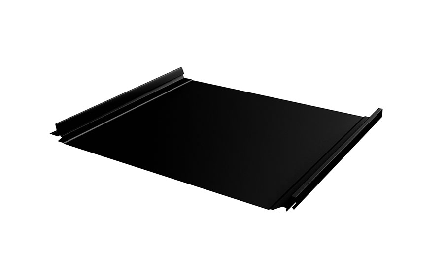 Фальцевая кровля Grand Line Кликфальц® Pro с пленкой на замках GreenCoat Pural BT Matt RR 33 черный