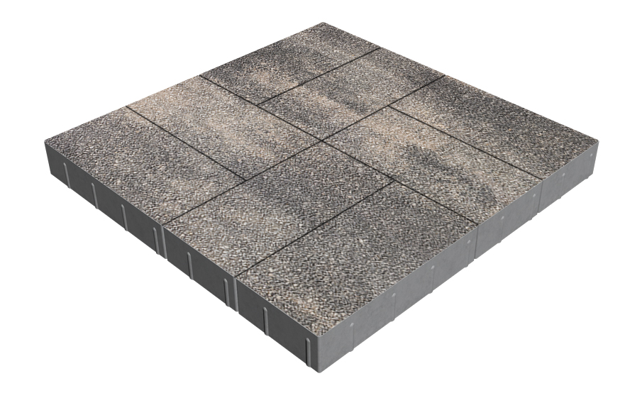 Плитка тротуарная SteinRus Грас Б.4.П.8, Antico, Нокс, 400*200*80 мм