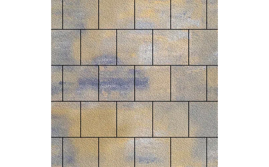 Плитка тротуарная SteinRus Валенсия Б.3.К.8 Native, ColorMix Сиена, 300*300*80 мм