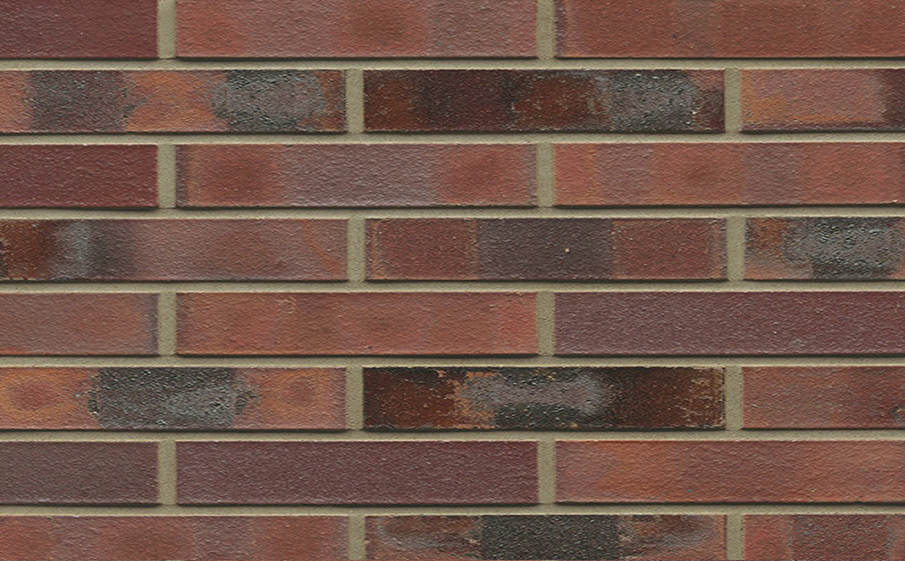 Кирпич клинкерный Westerwaelder Klinker Nr 04KS Rotbraun-bunt Kohle Spezial, 240*90*40 мм