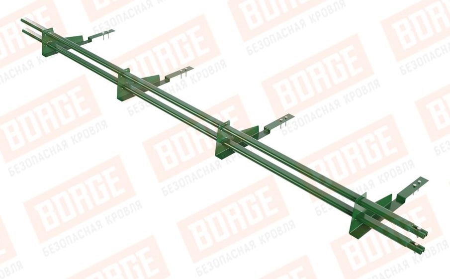Снегозадержатель трубчатый Borge для кровли из композитной черепицы оцинкованный RAL 6002, 3 м