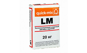 Теплоизоляционный кладочный раствор с перлитом quick-mix LM, 20 кг