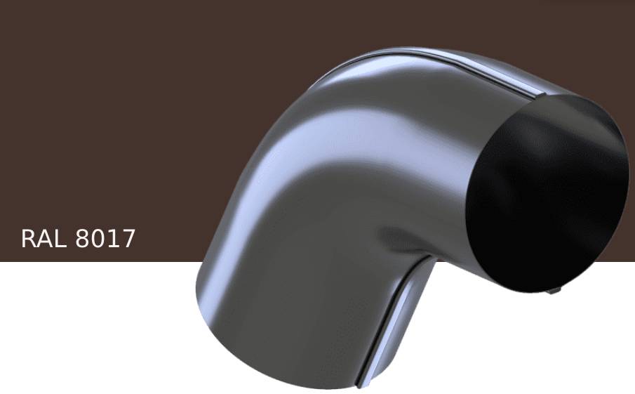 Колено 60 градусов KROP STAL для системы D 150/100 мм, RAL 8017