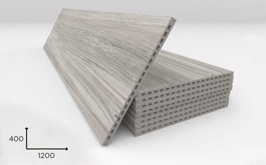 Керамогранитная плита Faveker GA20 для НФС, Ordesa Gris, 1200*400*20 мм