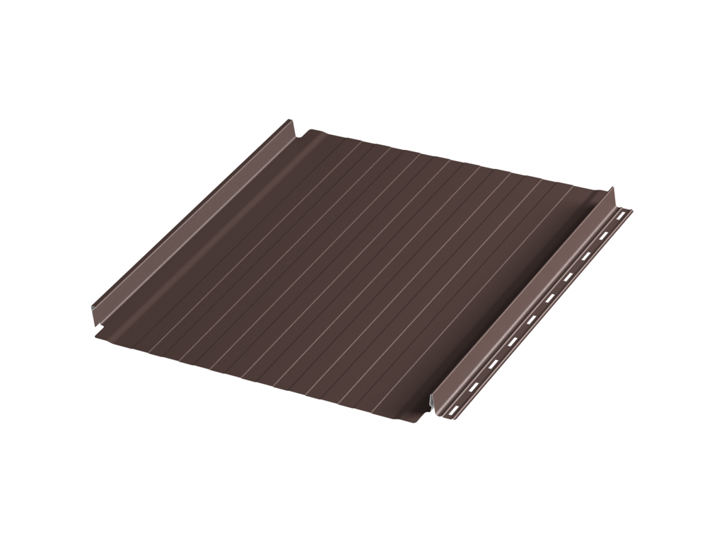 Фальцевая панель c подгибом Aquasystem AQUACLICK Силуэт-8 Zn275 Rooftop Кашемир, RAL 8017
