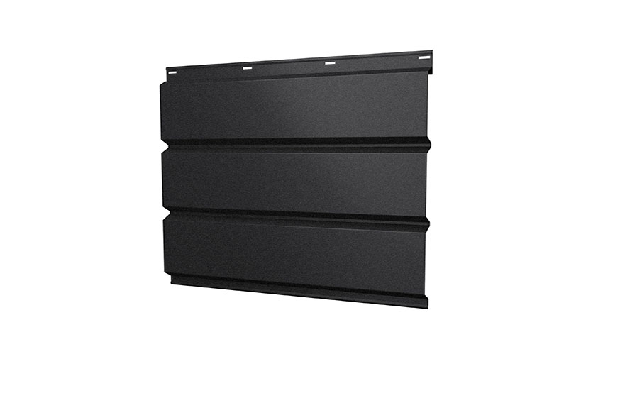Софит металлический Grand Line без перфорации, сталь 0,5 мм Satin Matt, RAL 9005 черный