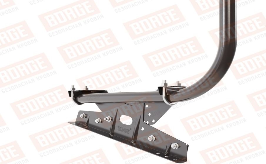 Кровельное ограждение Borge для фальцевой кровли оцинкованное RAL 8019, 300*120 см