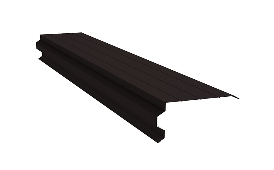 Планка торцевая фигурная 90*110 мм Grand Line PurPro Matt RAL 9005, 2 м