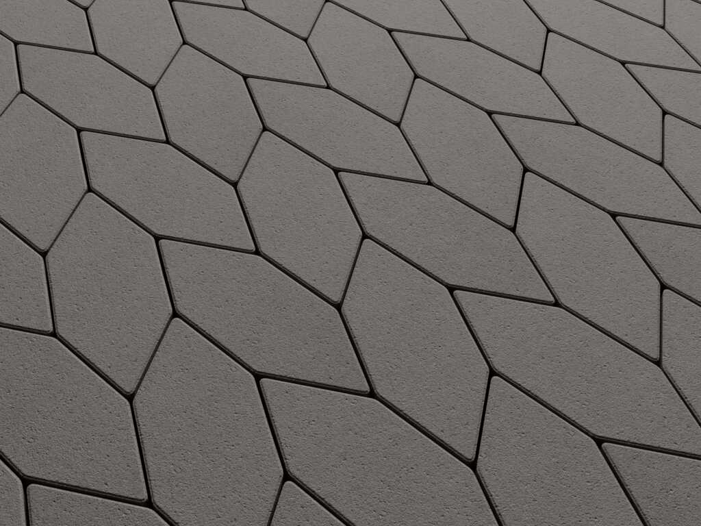 Плитка тротуарная Скошенный шестиугольник Б.1.ШГ.6 стандарт гладкий черный, 100*100*100*60 мм