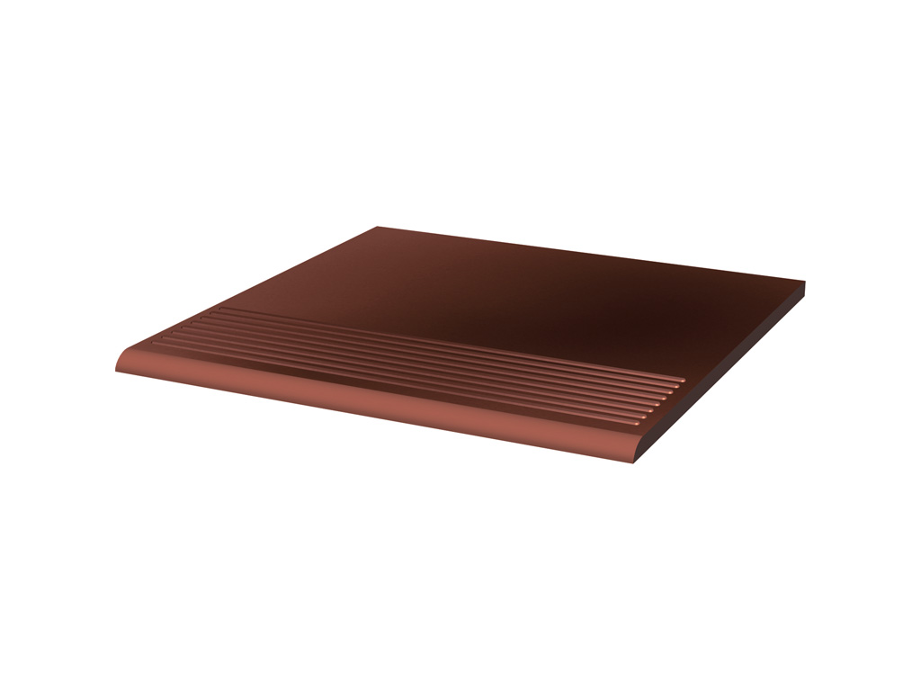 Клинкерная ступень с насечками Paradyz Cloud, Rosa гладкая, 300*300*8,5 мм