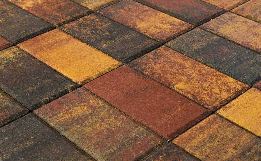 Плитка тротуарная BRAER Прямоугольник Color Mix Мальва, 200*50*60 мм