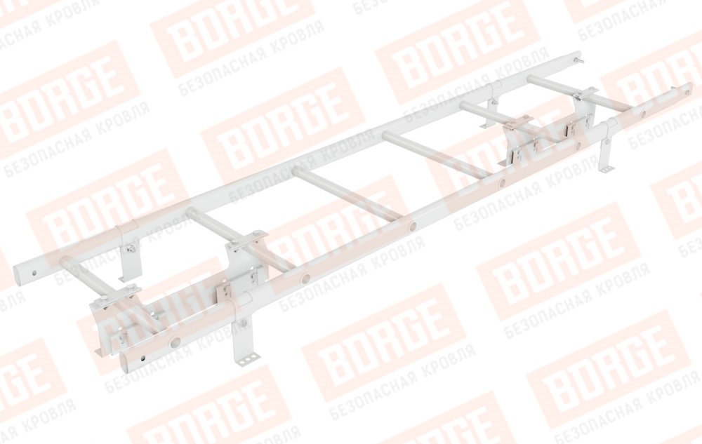 Лестница кровельная Borge для фальцевой кровли оцинкованная RAL 9003, 1,8 м