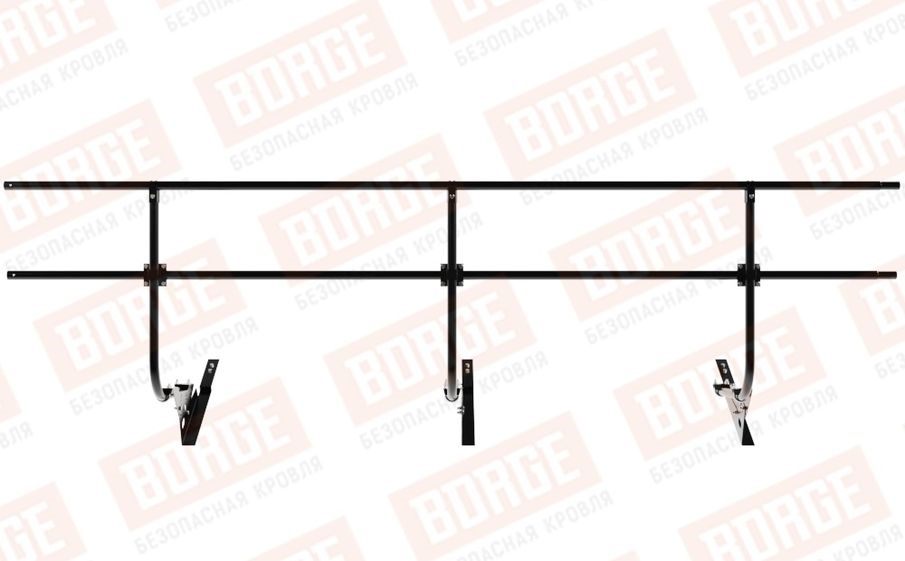 Кровельное ограждение Borge для черепичной кровли оцинкованное RAL 9005, 300*90 см