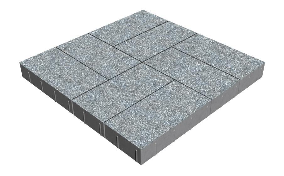 Плитка тротуарная SteinRus Грас Б.4.П.8, Backwash, Селигер, 400*200*80 мм