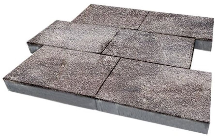 Плитка тротуарная SteinRus Парк Плейс Б.3.П.8 Native, ColorMix Умбра, 600*300*80 мм