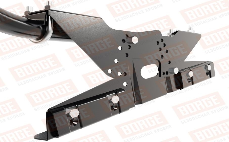Кровельное ограждение Borge для фальцевой кровли оцинкованное RAL 9005, 300*90 см