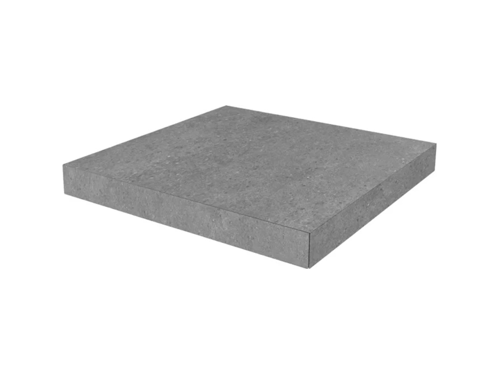 Ступень угловая клееная KERAMA MARAZZI Терраццо серый необрезная, 330*330*9 мм