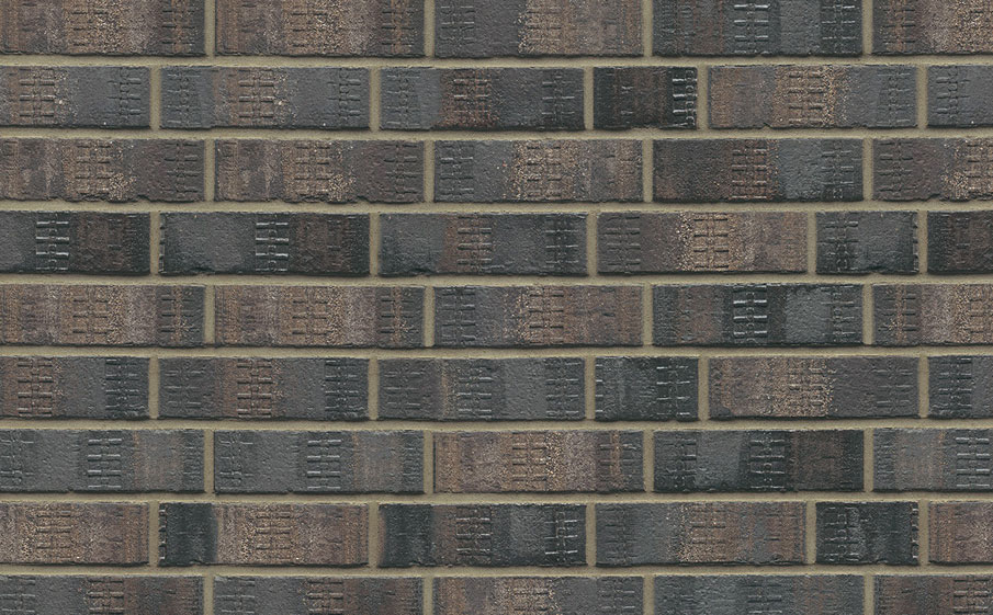 Кирпич клинкерный Muhr 15 F Schwarz-bunt Edelglanz bes. Fuss., 240*115*71 мм