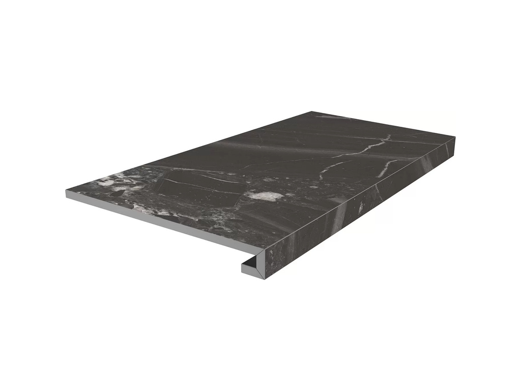 Ступень клееная KERAMA MARAZZI Риальто черный обрезная, 800*330*9 мм