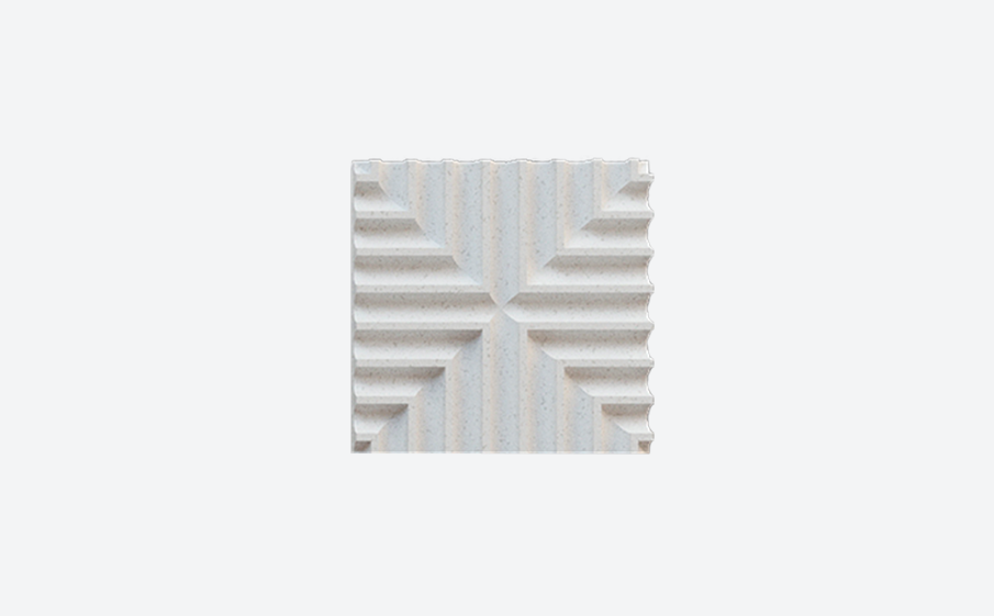3D-плитка ARCHITECTILES Asperitas облегченная под покраску, № 4 Cuatro, белый, 120*120*15 мм