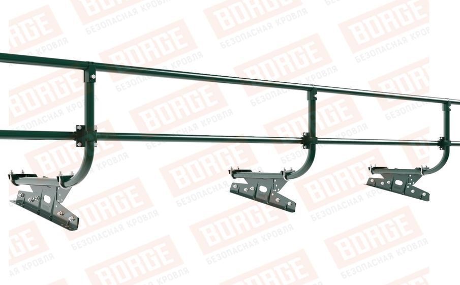Кровельное ограждение Borge для фальцевой кровли оцинкованное RAL 6005, 300*60 см