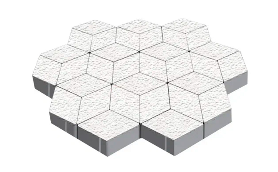 Плитка тротуарная SteinRus Полярная звезда Б.5.Ф.8, Old-age, белый, 250*150*60 мм