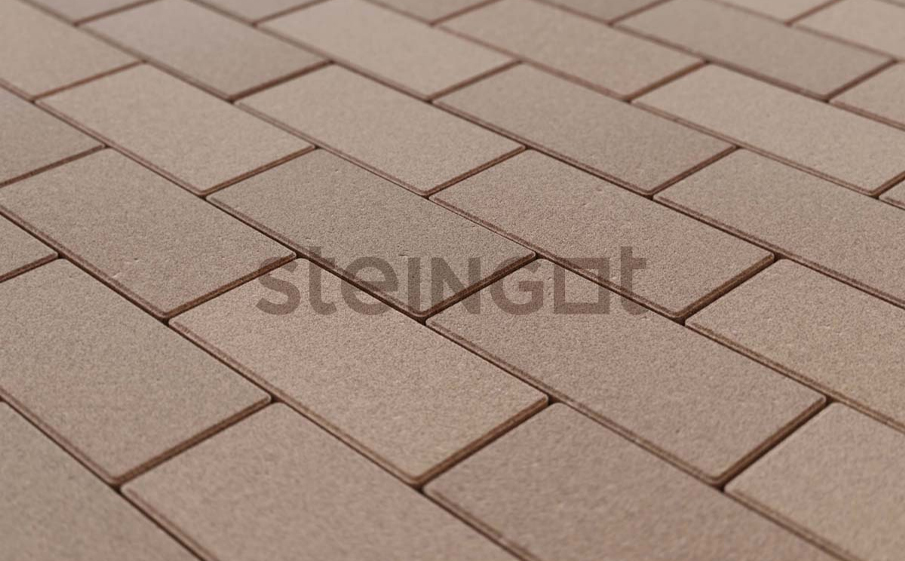 Плитка тротуарная Steingot Моноцвет, Прямоугольник, бежевый, 200*100*40 мм