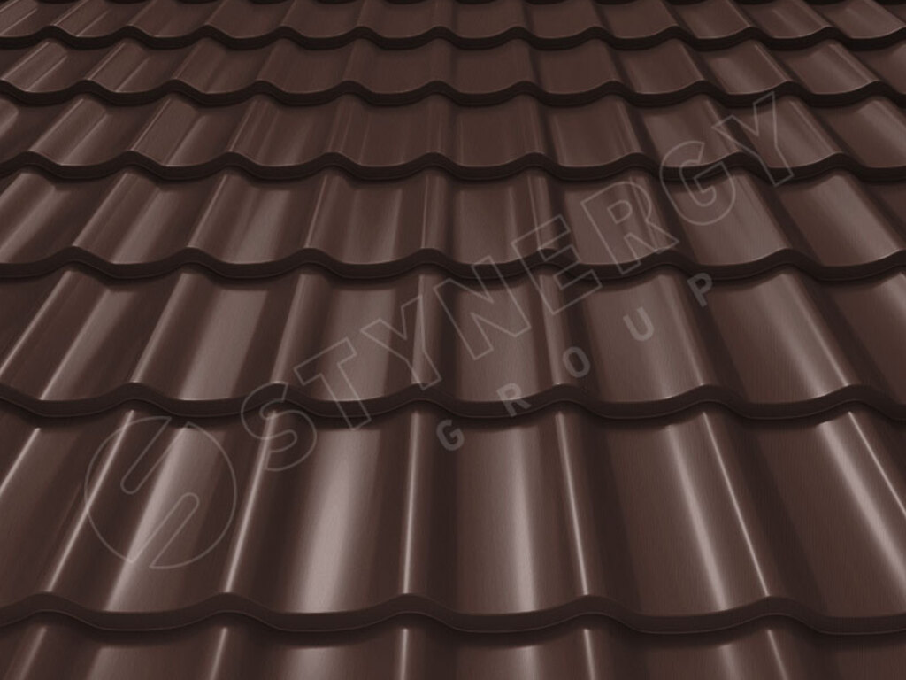 Металлочерепица Stynergy СМ Классик Rooftop Кашемир матовый RAL 8017